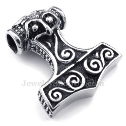 Colar Com Pingente De Titânio Thor'S Hammer (Corrente Grátis)