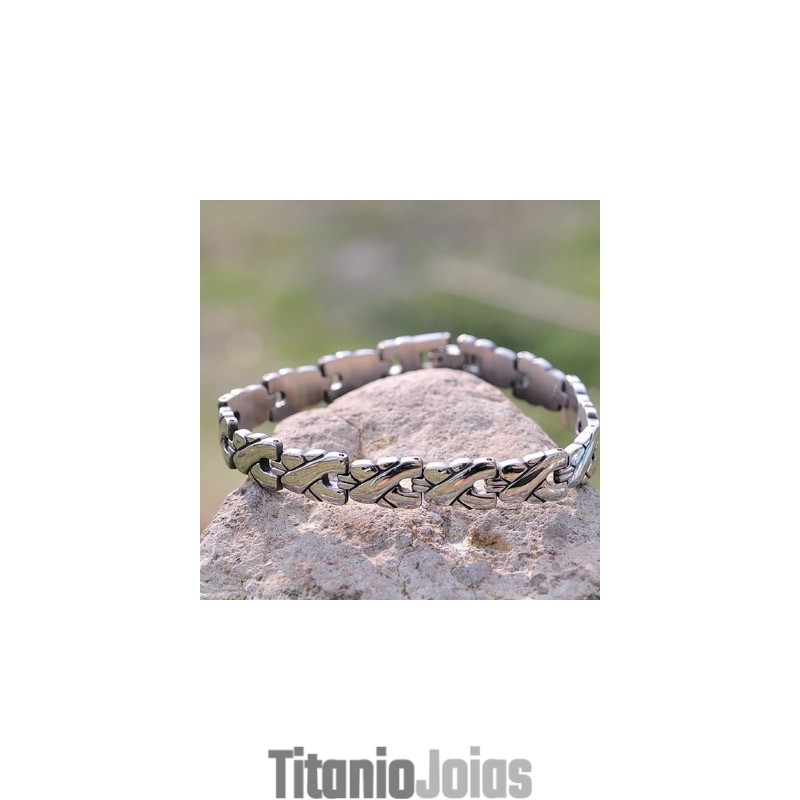 Pulseira Masculina De Titânio