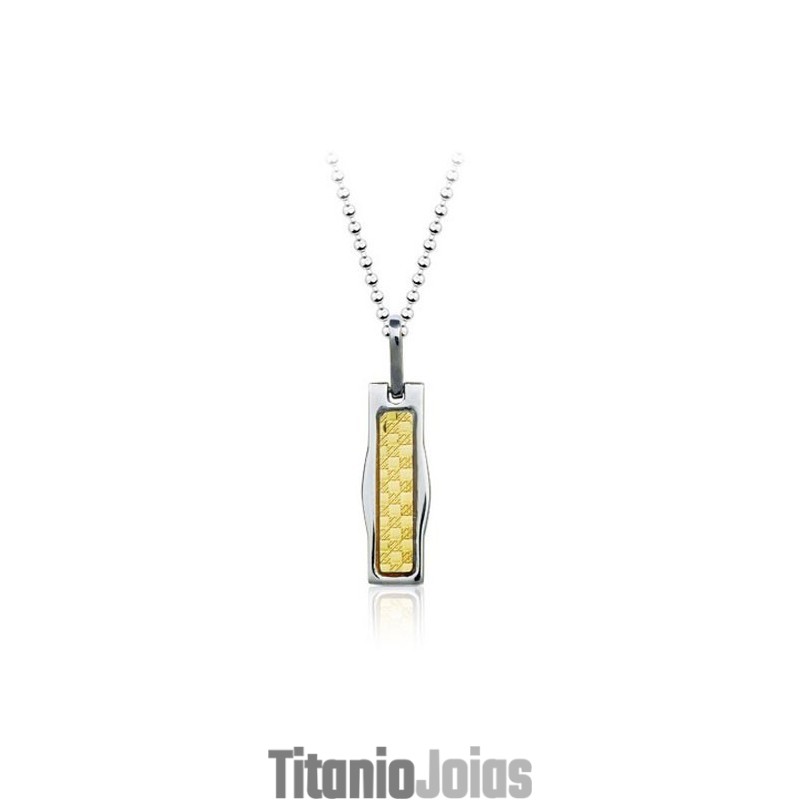 Pingente De Titânio Dourado Novo Estilo - Corrente Grátis Pingente De Titânio Dourado Novo Estilo - Corrente Grátis