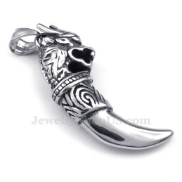 Colar Com Pingente De Dente De Dragão De Titânio (Corrente Grátis)