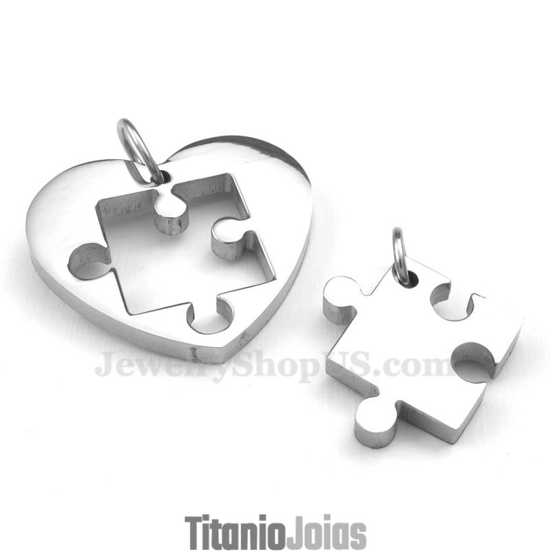 Colar Com Pingente De Símbolo E Símbolo De Casal Em Titânio (Corrente Grátis) (Um Par) Colar Com Pingente De Símbolo E Símbolo De Casal Em Titânio (Corrente Grátis) (Um Par)