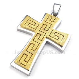 Colar Com Pingente De Cruz De Titânio (Corrente Grátis)