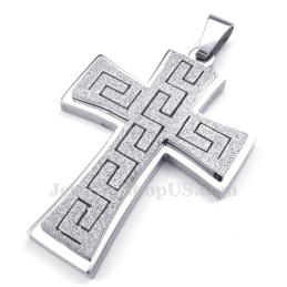 Colar Com Pingente De Cruz De Titânio (Corrente Grátis)