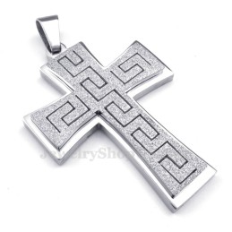 Colar Com Pingente De Cruz De Titânio (Corrente Grátis)