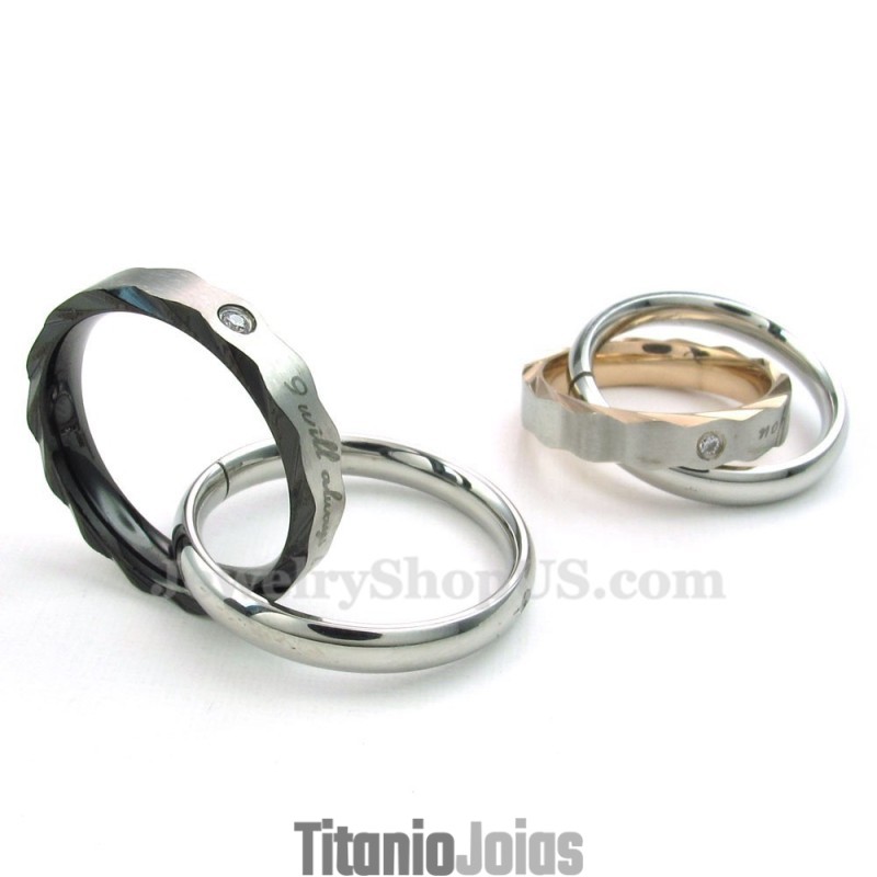 Colar Com Pingente De Casal Em Titânio De Duas Cores (Corrente Grátis) (Um Par) Colar Com Pingente De Casal Em Titânio De Duas Cores (Corrente Grátis) (Um Par)