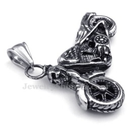 Colar Com Pingente De Motocicleta De Titânio (Corrente Grátis)