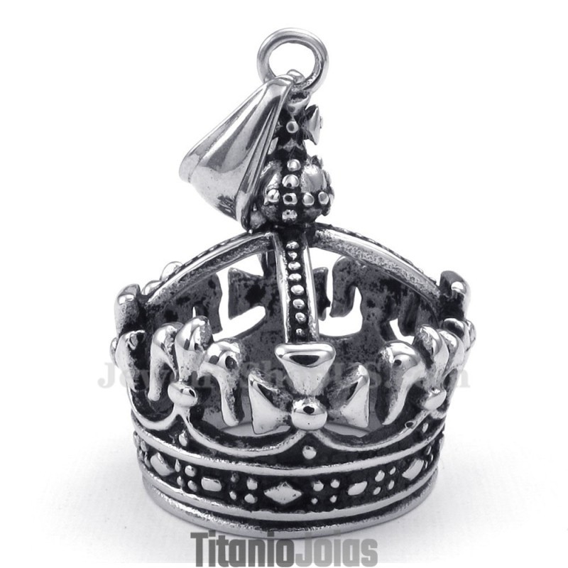 Colar Com Pingente De Titânio Da Coroa Imperial (Corrente Grátis) Colar Com Pingente De Titânio Da Coroa Imperial (Corrente Grátis)