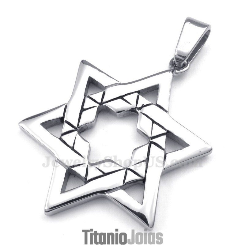 Colar Com Pingente De Estrela Da Sorte Em Titânio (Corrente Grátis) Colar Com Pingente De Estrela Da Sorte Em Titânio (Corrente Grátis)