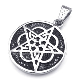 Colar Com Pingente De Estrela De Cinco Pontas De Titânio (Corrente Grátis)