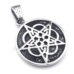 Colar Com Pingente De Estrela De Cinco Pontas De Titânio (Corrente Grátis)