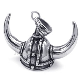Colar Com Pingente De Capacete De Chifre De Titânio (Corrente Grátis)
