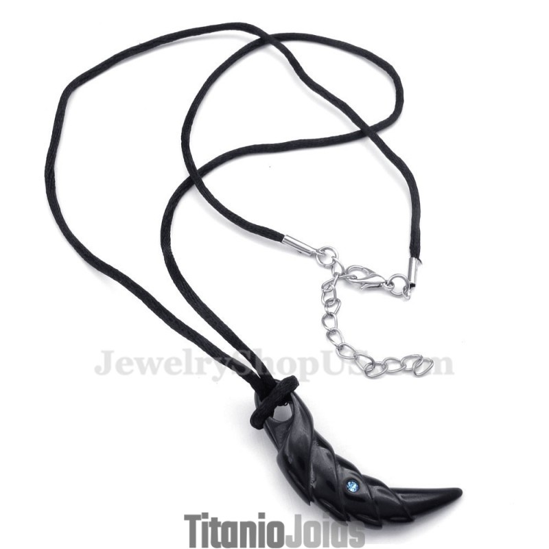 Colar Com Pingente De Garra De Titânio Preto (Corrente Grátis) Colar Com Pingente De Garra De Titânio Preto (Corrente Grátis)