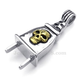 Colar Com Pingente De Caveira De Titânio (Corrente Grátis)