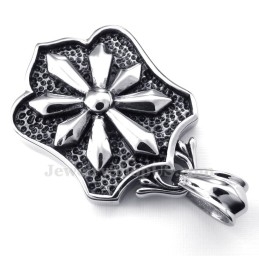 Colar Com Pingente De Flor De Titânio (Corrente Grátis)