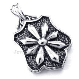 Colar Com Pingente De Flor De Titânio (Corrente Grátis)