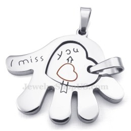 Colar Com Pingente De Mão De Titânio Para Casais (Corrente Grátis) (Um Par)
