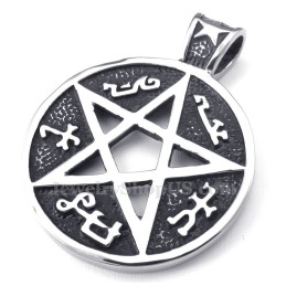 Colar Com Pingente De Estrela De Cinco Pontas De Titânio (Corrente Grátis)