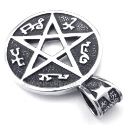 Colar Com Pingente De Estrela De Cinco Pontas De Titânio (Corrente Grátis)