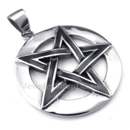 Colar Com Pingente De Estrela De Cinco Pontas Em Titânio (Corrente Grátis)
