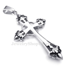 Colar Com Pingente De Cruz De Titânio (Corrente Grátis)