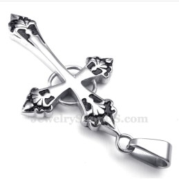 Colar Com Pingente De Cruz De Titânio (Corrente Grátis)