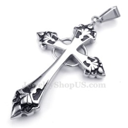 Colar Com Pingente De Cruz De Titânio (Corrente Grátis)