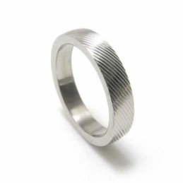 Anel De Titânio De Grão Cruzado De 4 Mm