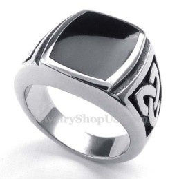 Anel De Titânio Preto Masculino