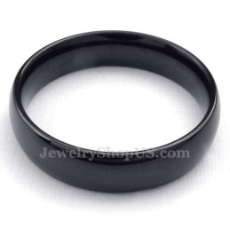 Anel Liso De Titânio Preto De 5 Mm