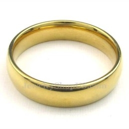 Anel Redondo De Titânio Dourado De 5 Mm