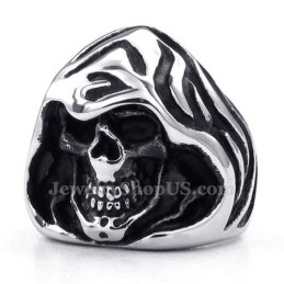 Anel De Mago Com Caveira De Titânio