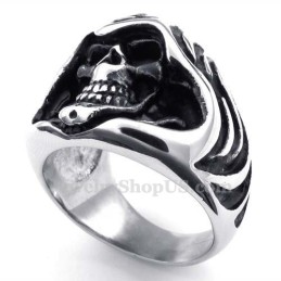 Anel De Mago Com Caveira De Titânio