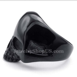 Anel De Caveira De Titânio Preto