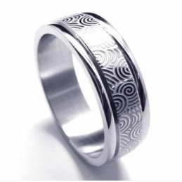 Anel De Titânio Com Duas Ranhuras De 6 Mm