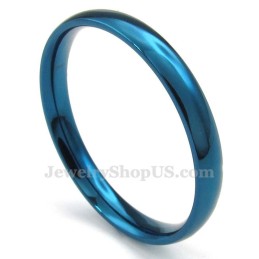 Anel Redondo Azul De Titânio De 3 Mm