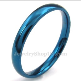 Anel Redondo Azul De Titânio De 3 Mm