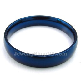 Anel Redondo Azul De Titânio De 4 Mm