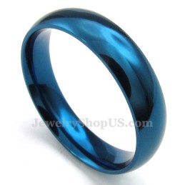 Anel Redondo Azul De Titânio De 5 Mm