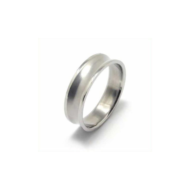 Anel De Titânio Côncavo De 6 Mm Anel De Titânio Côncavo De 6 Mm
