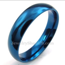 Anel Redondo Azul De Titânio De 5 Mm
