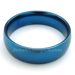 Anel Redondo Azul De Titânio De 6 Mm