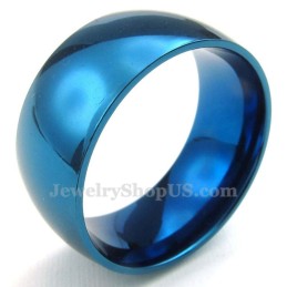 Anel Redondo Azul De Titânio De 10 Mm