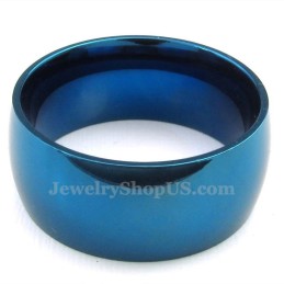 Anel Redondo Azul De Titânio De 10 Mm