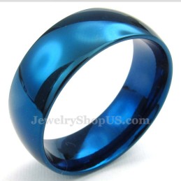 Anel Redondo Azul De Titânio De 10 Mm
