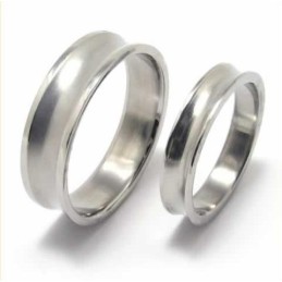 Anel De Titânio Côncavo De 6 Mm