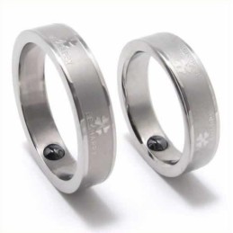 Anel De Titânio Trevo De Quatro Folhas De 5 Mm