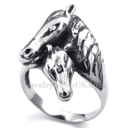 Anel De Cavalo De Titânio