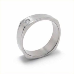 Anel De Corte Com Incrustações De Titânio De 6 Mm E Conjunto De Diamantes