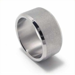 Anel De Titânio Escovado De 6 Mm