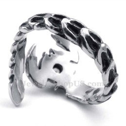 Anel De Escorpião De Titânio Com Zircônia Azul